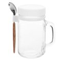 thumbnail image 2 of 1 Set Overnight Oats Container Glass Breakfast Cup with Spoon Portable Glass Oatmeal Container, 2 of 7