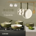 thumbnail image 6 of Carote Nonstick Cookware Sets, 18 Pcs Non Stick Pots and Pans Set with Detachable Handle, Green, 6 of 8