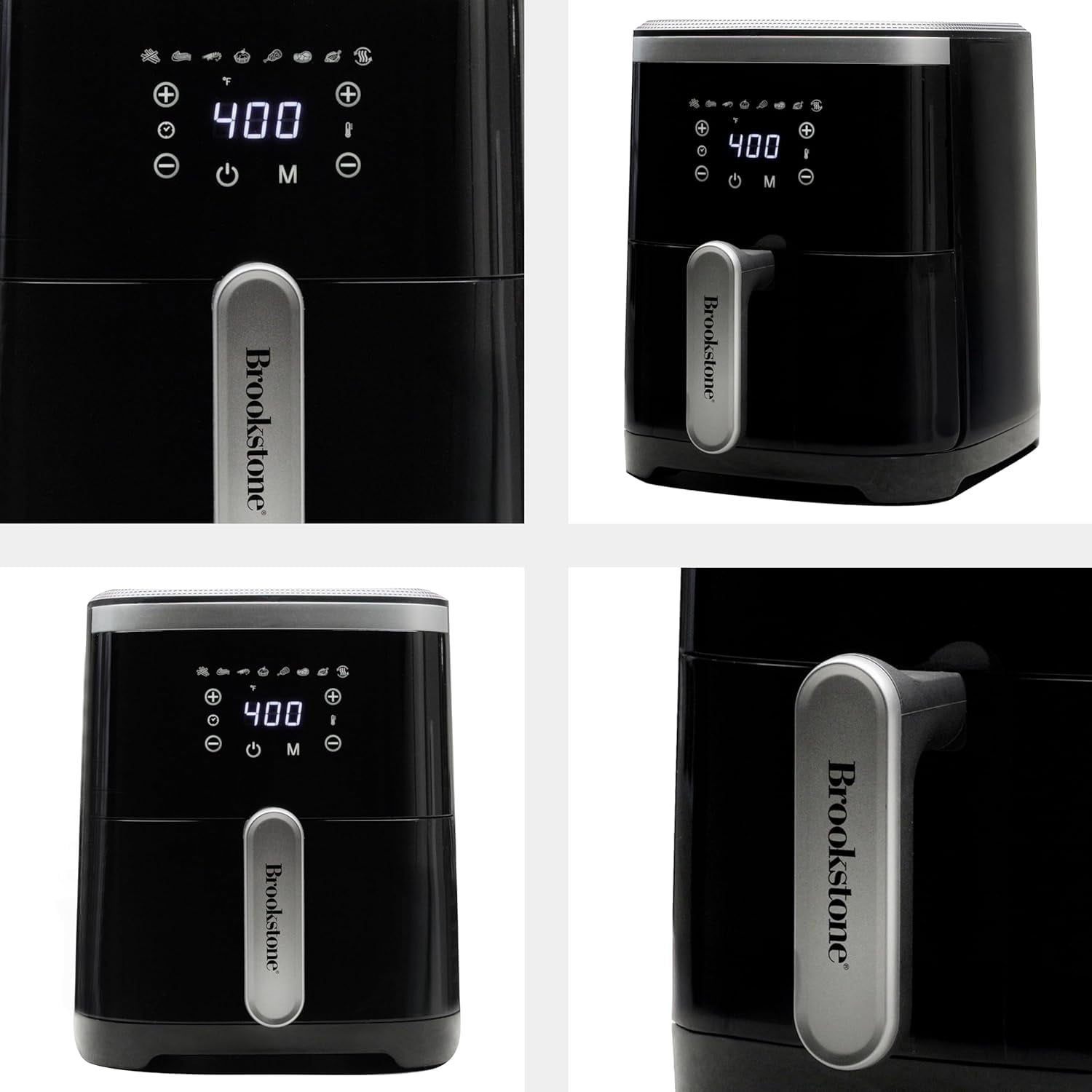 Air Fryer – 4.5 Qt, 1300W Large Capacity Fryer with LED Display, 8 Presets, Adjustable Temp, Oil-Free Kitchen Appliance for Baking, Roasting, Frying, Healthy Crispy Meals, Black