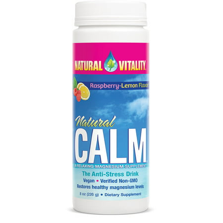 Natural Vitality Calm Magnesium Powder, Raspberry-Lemon, 8