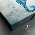 thumbnail image 4 of PixonSign Canvas Print Wall Art Seahorse Under The Sea Amphibians Beach Illustrations Modern Art Nautical Colorful Blue Ultra for Living Room, Bedroom, Office - 12"x18", 4 of 5