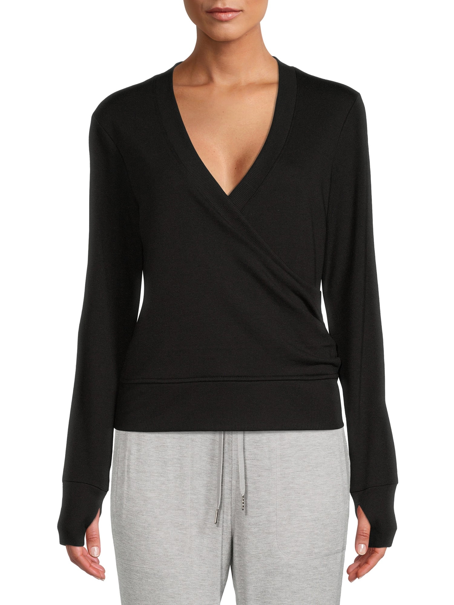 Avia Women’s Long Sleeve Wrap Yoga Top