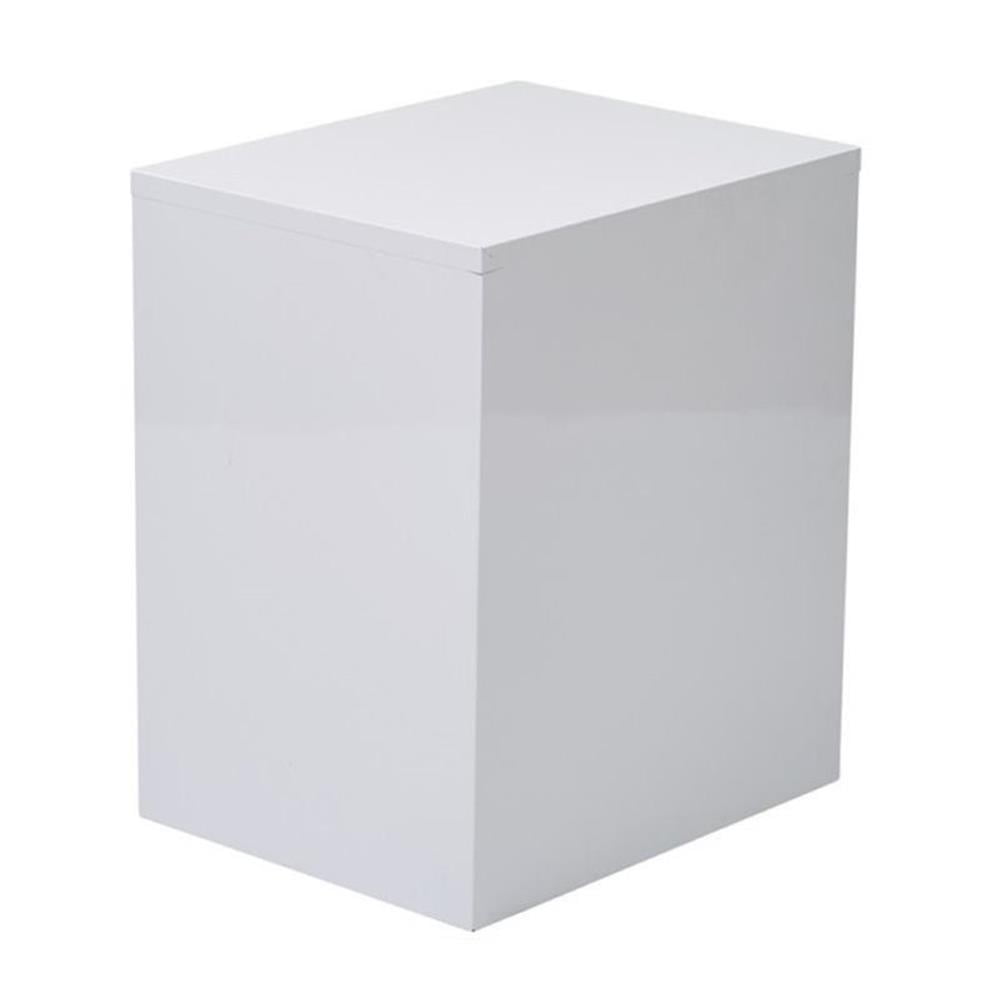 Scranton & Co 22" Modern Metal Pencil Box Storage File Cabinet in White