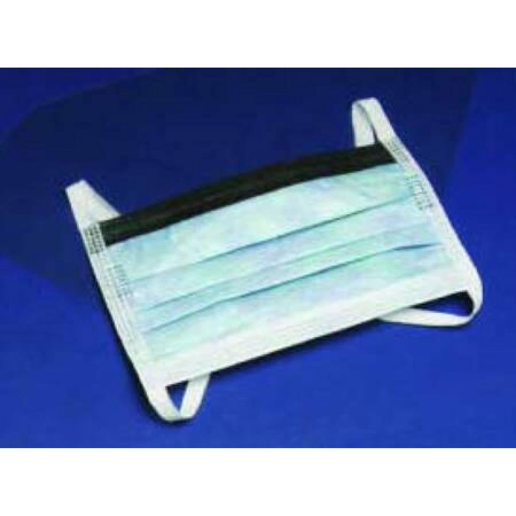Cardinal Health Surgical Mask with Eye Shield - ASTM Level 3, Cellulose/Spunbond Polypropylene, Anti-fog Foam, Pleated, Earloops, One Size Fits Most, Blue, Non-sterile, 25 Count