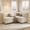 Beige, variant on 73" x 50" Breakfast Nook Bench with Storage, Breathable Beige Chenille L-Shaped Corner Bench, 4-Seat Space-Saving Seating