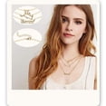 thumbnail image 3 of PANTIDE 3Pcs Gemini Zodiac Layer Necklaces for Women Retro 14K Gold Plated, 3 of 6