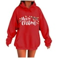 thumbnail image 4 of Womens Christmas Graphic Hoodies Christmas Letter Print Sweatshirt Casual Loose Fit Long Sleeve Pullover Tops, 4 of 4