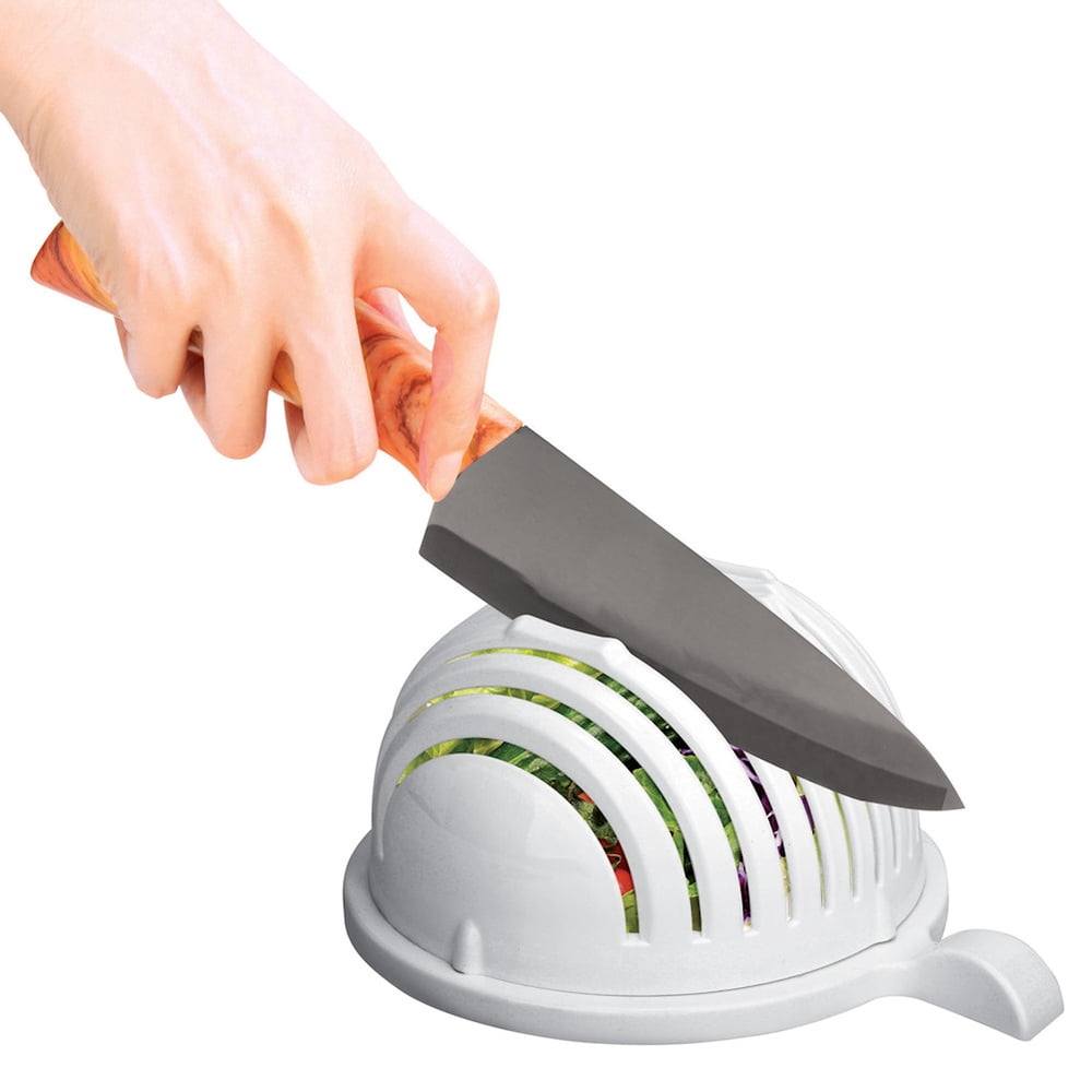 One Minute Salad Bowl Maker ThreeInOne Colander Cutting Board