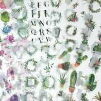 Wrapables Washi Stickers Sets for Scrapbooking, DIY Crafts for Stationery, Diary, Card Making, (18 sheets) Cactus & Flowers