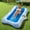 Blue Leaf-M Size, variant on Pool Floats Adult, Large Floating Bed with Ice Bar, Tanning Bed Pool Raft Inflatable Lounger with Drink Holder Tanning Chair Inflatable Pool Toys for Party Beach Backyard