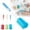Red,Green,Blue, variant on 3PCS Bottle Cleaning Brush,Bottle Sponge, Long Handled Sponge,Sponge with Handle, Foam Sponge Brush with Adjustable Long Handle for Cleaning Baby Bottles, Glasses and Cups
