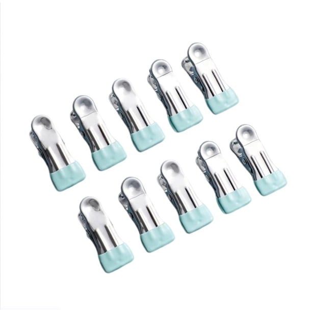 Injueey 10 Uds. Colgador de secado de ropa antideslizante multifuncional para el hogar abrazaderas fijas sin rastro Clip de costura hogar Type2 NO2