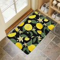 thumbnail image 4 of Lemon Fruit Linen Nonslip Floor Mat, Entryway Doormat Durable Low-Profile Mat Home Decor, Throw Rugs Washable Kitchen Bathroom Laundry Bedroom Living Room Door Mats 30x17in, 4 of 5