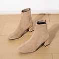 thumbnail image 5 of OKBOP Women's Platform Boots Round Toe Zip-Up Stability Foam Cushioning Khaki Stylish Women's Boots Sizes 36, 5 of 5