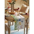 thumbnail image 3 of Easter Rabbit Flowers Table Runner Country Decor Tableclothss for Dining Washable Table Cover Decoration, 3 of 5