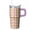 Texture-384, variant on Geometric Texture 20oz Stainless Steel Tumbler with Handle, Double Wall Insulated Travel Coffee Cup Leak Proof Straw