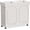 White, variant on Povrgive Double Kitchen Trash Can Cabinet, 2 × 13 Gallon Dog Proof Wood Garbage Can with Flip Out Lid, Farmhouse Hidden Trash Recycling Bin with Wheels for Indoor, White