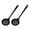Black, variant on Long Handle Food Strainer Skimmer Strainer Spoon Silicone Texture for Frying