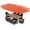 Orange, variant on Gymax Set Of 11 Patio Dining Set w/ 15ft Double-Sided Patio Umbrella (Base Included) Beige