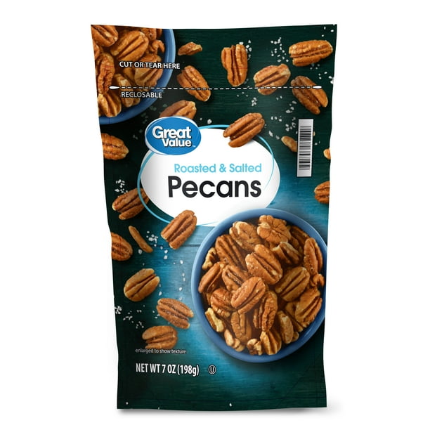 Great Value Roasted & Salted Pecans, 7oz