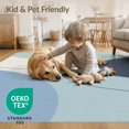 thumbnail image 4 of ODIKA 9'x12' Blue Seafoam Geometric Elegance Washable Area Rug Modern Abstract Design with Soft Curves Low Pile, Flatwoven, for Great Room, Indoor Concept, Large Living, 4 of 7