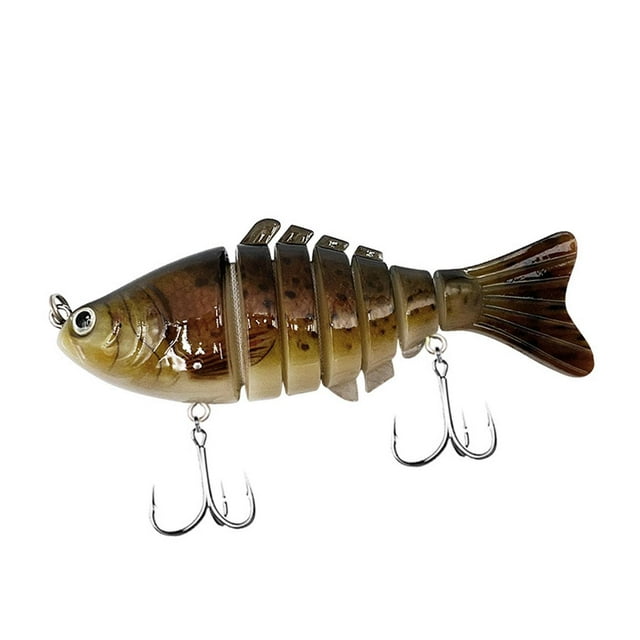 Señuelos de pesca con anzuelo Señuelos duros Accesorios de pesca Realistas Multiarticulados Gris