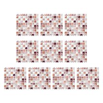 10 Sheet Peel and Stick Backsplash Mosaic 3D Backsplash Tile for Kitchen Waterproof Peel and Stick Backsplash Tile for Bathroom Laundry Room Cabinet Shower 4"x4"