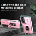 thumbnail image 6 of ELEHOLD for Samsung Galaxy A16 5G Case with Slide Cover Protector 360° Rotation Metal Ring Kickstand Impact-Resistant Shockproof Support Magnetic Car Mount Rugged Case ,Rosegold, 6 of 8