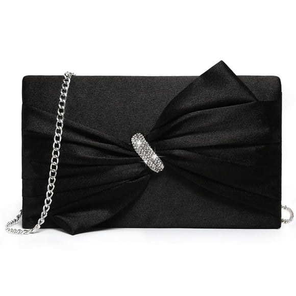Bolso de noche Dasein Elegante con lazo de satén con solapa y strass