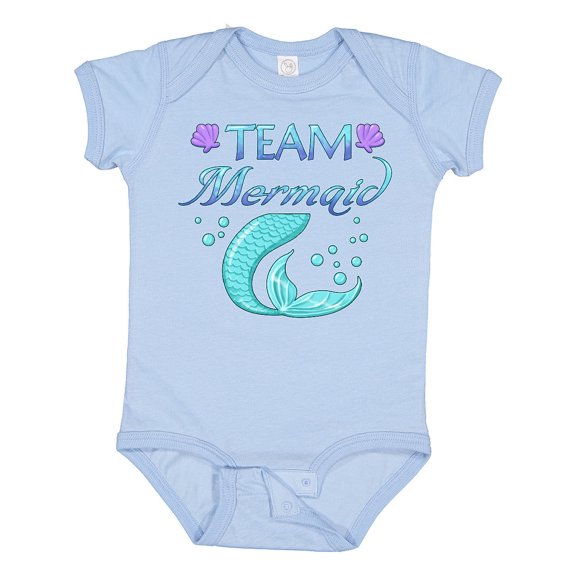 Inktastic Team Mermaid Boys or Girls Baby Bodysuit