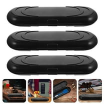 LOLIPPYY 3-Pack Black Plastic Dart Holder Case, Lightweight and Storage for Steel Tip Darts