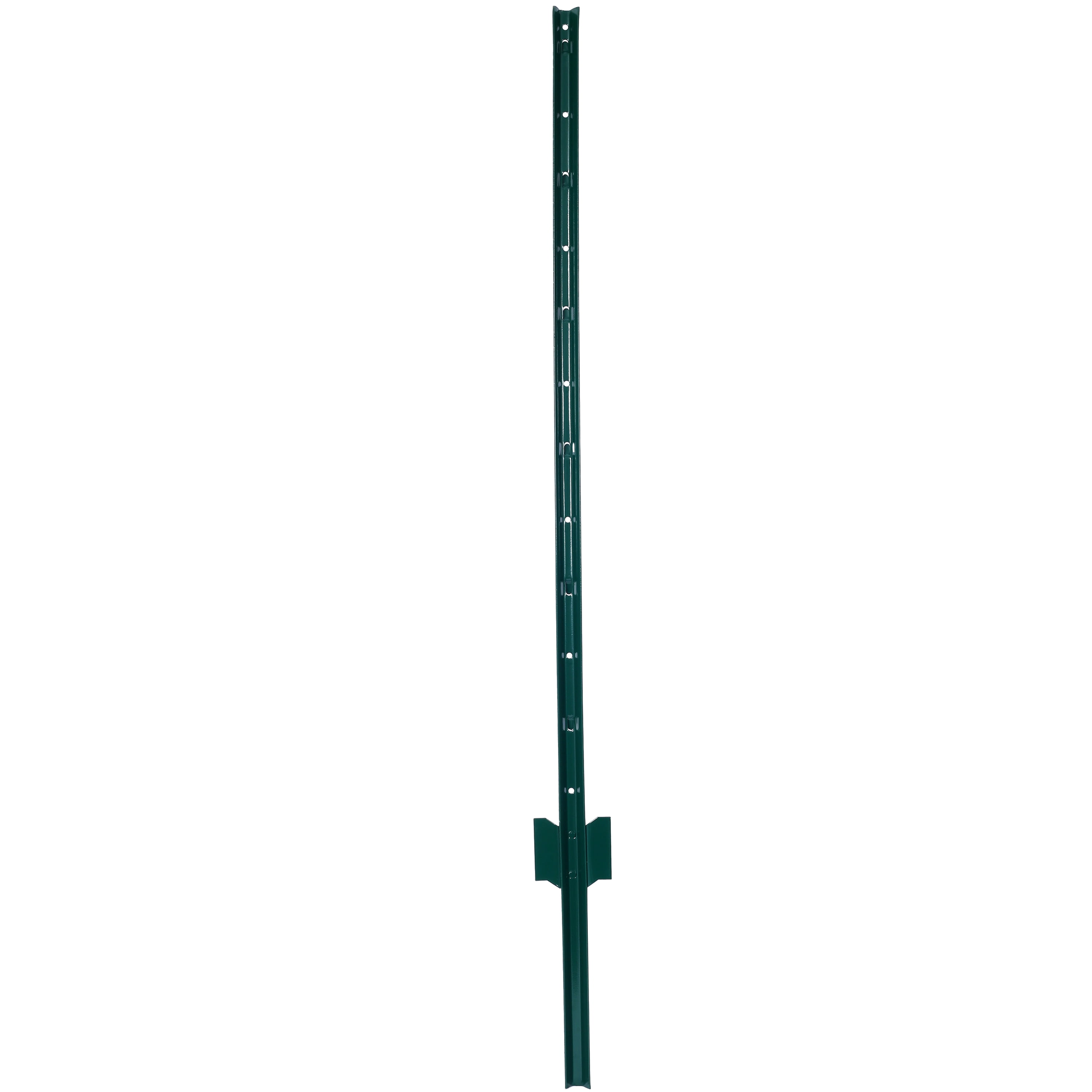 4 Feet Heavy Duty Steel U-Channel Fence Posts 10 Pack, Powder Coated 1.1 Inch Width Metal U Fence Posts with Anchor Plate, Garden Wire Fence Corner Anchor Posts for Yard Farm Outdoor Use