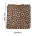 thumbnail image 3 of Vintage Linen Coaster Brown • Crocheted Aromatherapy Candle Prop • 10x10cm Durable Natural Fabric • Perfect for Home Decor, Photography Styling, E-Commerce Shoots, 3 of 6