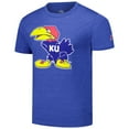 thumbnail image 2 of Men's League Collegiate Wear Heather Royal Kansas Jayhawks Victory Falls Tri-Blend T-Shirt, 2 of 3