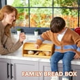 thumbnail image 3 of BN-LINK Bread Box, Bamboo Wood Bread Storage Box for Kitchen Countertop, Assembly Required Bread Bin, 3 of 7