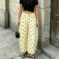 thumbnail image 6 of Polka Dot Pants for Women Boyfriend Y2k Baggy Barrel Denim Pants | Summer Fall Outfits Fashion Boho Cotton Mid Rise Wide Leg Baggy Jeans M, 6 of 6