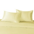 thumbnail image 5 of 2 Pack Silky Satin Queen Pillowcases for Hair and Skin, Super Soft and Cooling Pillow Cases with Envelope Closure, 20x30 Inches, Light Yellow, 5 of 7