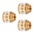 thumbnail image 4 of Solid Brass Bulkhead Fitting,6Sets 1/2in Female 3/4in Male Solid Brass Water Tank Connector Threaded with Silicone Rings, 4 of 8