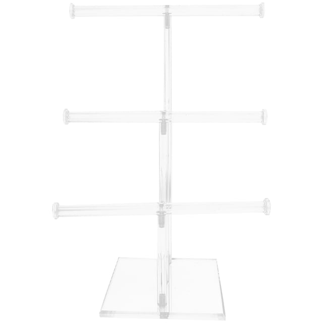 unbranded Soporte De Joyería Acrílico Transparente Para Exhibición De Pendientes Y Collares En Hogar