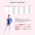 thumbnail image 7 of Kaerm Kids Girls Shiny Gymnastic Leotard Tassel Figure Skating Jumpsuit Ballet Latin Jazz Dance Bodysuit Blue 14, 7 of 7