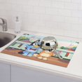 thumbnail image 6 of Lsque Bluey Pattern Drying Mat for Kitchen Counter, 18x24 Inch Ultra Absorbent Home Dish Drainer Mats Plate Holder, 6 of 8
