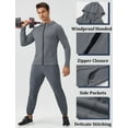thumbnail image 5 of FEOYA Mens Outdoor Hoodies Full Zip Male Workout Gym Jacket Running Training Shirts Jacket for Athletic Running Fishing Hiking Active XL Gray, 5 of 6