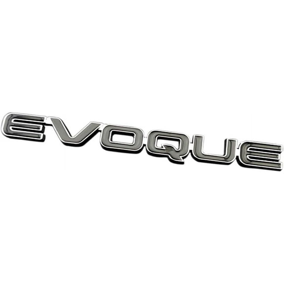 EVOQUE Car Logo Letter for Range Rover,Land Rover Land Rover Evoque Black Emblem Logo Badge Metal