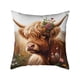 thumbnail image 2 of Herunwer Highland Cow Throw Pillow Covers Decorative Throw Pillows Cow Decor for Bedroom Decor Highland Cow Bedding Soft Flannel Fluffy Couch Pillow Covers, 2 of 6