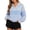 A-Light Blue243, variant on Bibifish Womens Sweatshirts Collared Striped Long Sleeve Soft Fleece Relaxed Fit Everyday Pullover Tops With Pocket