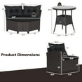 thumbnail image 2 of Gymax 4PCS Wicker Patio Sofa Set Rattan Outdoor Furniture Set w/ Black Cushions, 2 of 6
