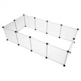 thumbnail image 3 of Kepooman Indoor Outdoor Portable Plastic Pet Exercise Pen, Small Animal Cage Fence for Guinea Pigs Rabbits Cats, White, 3 of 8