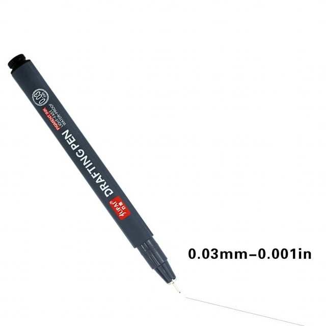 Water-Based Fine Liner Art Pens Set for Drawing Sketching Illustration - Assorted Sizes Smear-Proof Ink - Ideal for Artists Students Designers - 10ml