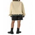 thumbnail image 2 of Women Baseball Jackets Leather Long Sleeve Letter Jackets, 2 of 5