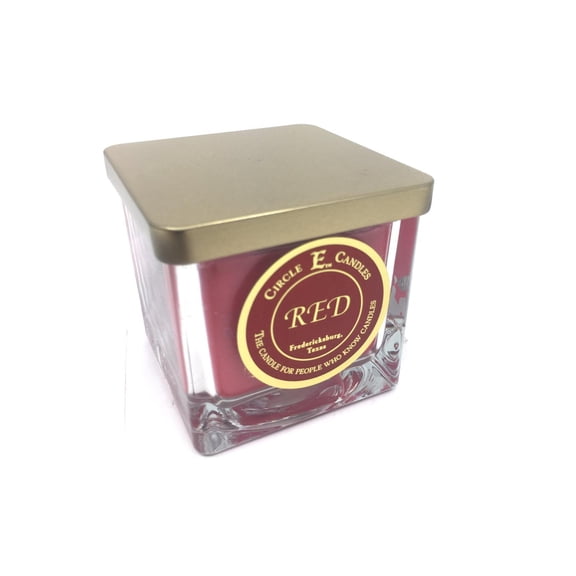 Circle E Candles, Red Scent, Small Size Jar Candle, 8oz, 1 Wick